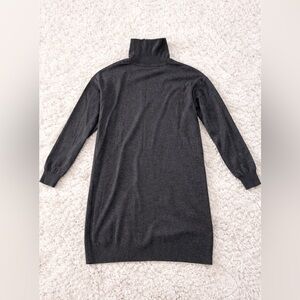 Eileen Fisher Dark Gray Turtleneck Sweater Dress Women’s Medium Minimalist